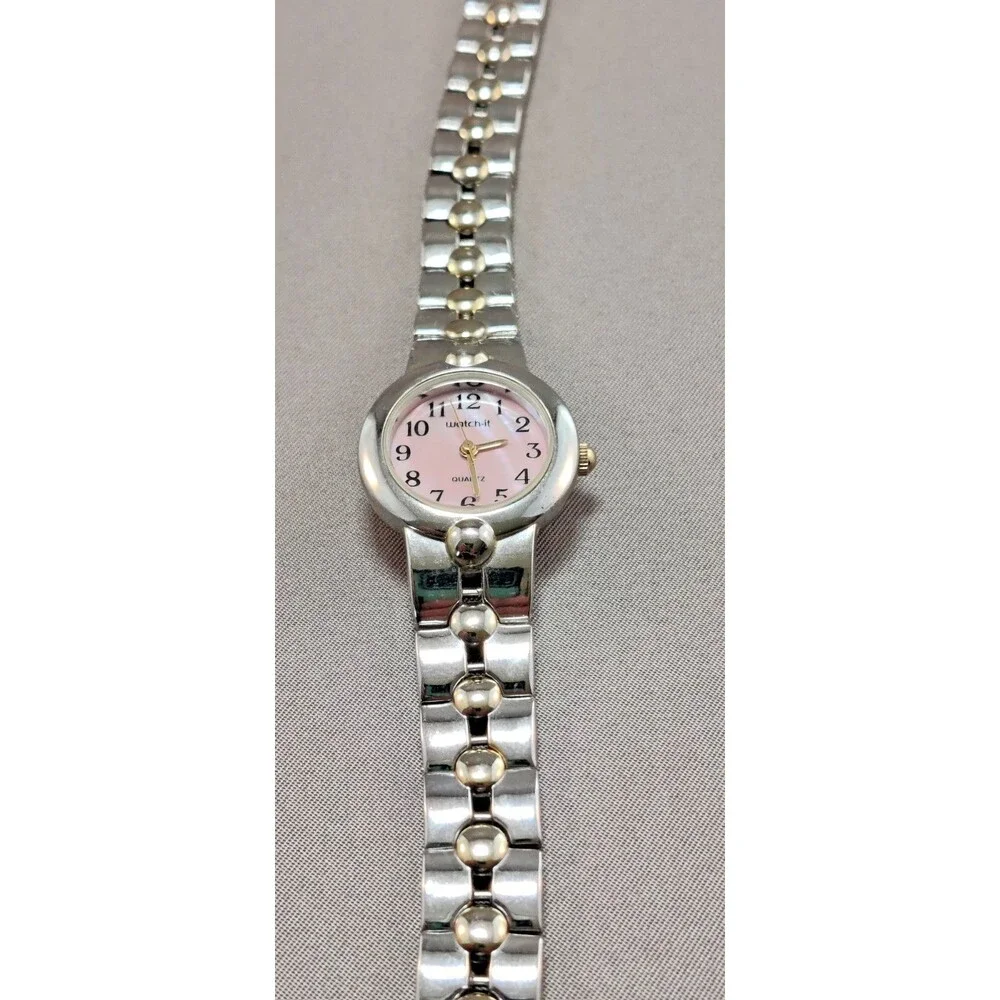 Ladies Watch-It Silver Tone Link Bracelet Analog Watch MLN3038 7